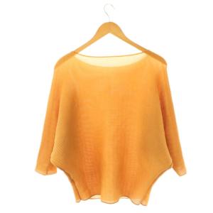 me ISSEY MIYAKE 24SS ストレッチプリーツドルマントップス オレンジベージュ