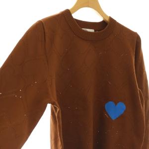 DOUBLE STANDARD CLOTHING 23AW ニット セーター ハート 36 ブラウン /ES OS
