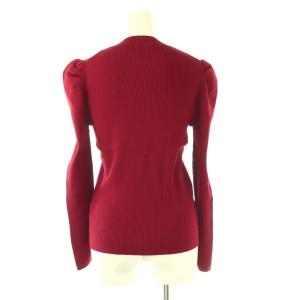 Aveniretoile パフスリーブハイネックリブニット カットソー 長袖 36 レッド /DO OS