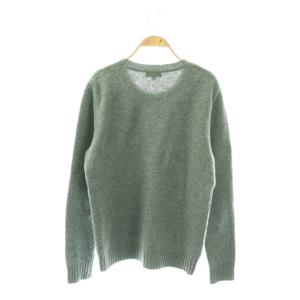 A.P.C. クルーネックウールニット セーター 長袖 S グリーン /NR OS