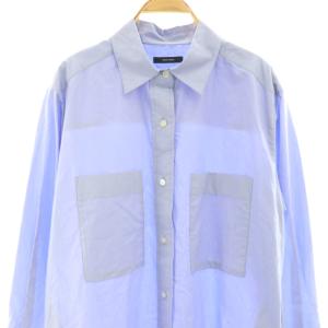 JOURNAL STANDARD 25AW ダブルカフスシャツワンピース コットン 青 /CX OS