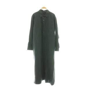 25AW ダブルカフスシャツワンピース コットン チャコール /CX OS