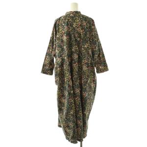 JOURNAL STANDARD LUXE 24SS リバティフラワーampleプルワンピース ロング 長袖 モスグリーン マルチカラー /DO OS
