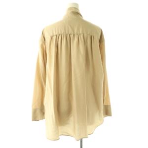 JOHN SMEDLEY シルクデシンボウタイブラウス 長袖 ベージュ /DO OS