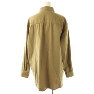 Plage 23AW Utility シャツ オーバーサイズ ブラウス 長袖 前開き コットン ベージュ /NR OS