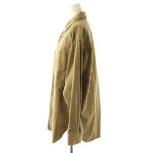 Plage 23AW Utility シャツ オーバーサイズ ブラウス 長袖 前開き コットン ベージュ /NR OS
