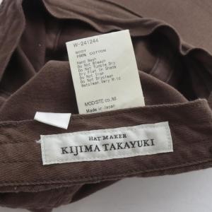 KIJIMATAKAYUKI BOTANICAL DYED 6PANEL CAP キャップ 帽子 野球帽 F ダークブラウン /YO26