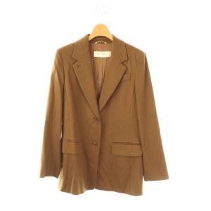 カシミヤ テーラードジャケット シングル 38 ブラウン /HK OS