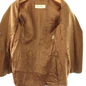 Max Mara カシミヤ テーラードジャケット シングル 38 ブラウン /HK OS