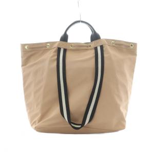 nouer ラインテープ2WAY巾着トートバッグ 2wayバッグ トートバッグ ハンド ベージュ /RI OS