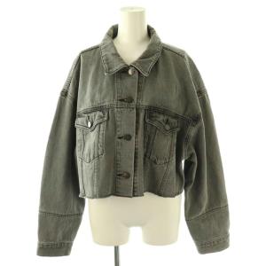 クロップドデニムジャケット Gジャン 36 グレー /DO OS