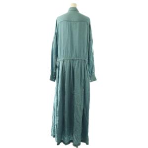 upper hights Victoria デニムシャツワンピース ロング 長袖 1 ライトブルー /DO OS