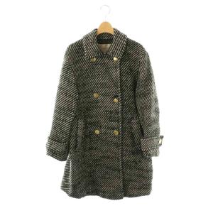 24AW ツイーディーPコート ピーコート ニット 1 ブラック ホワイト /ES OS