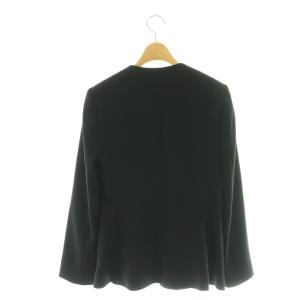 Theory 24SS ADMIRAL CREPE LINDRAYIA B ジャケット ノーカラー 2 ブラック /CX