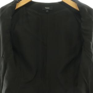 Theory 24SS ADMIRAL CREPE LINDRAYIA B ジャケット ノーカラー 2 ブラック /CX
