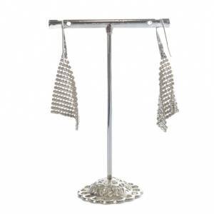 SWAROVSKI フィット クリスタル メッシュフック ピアス シルバー色 /SR