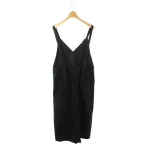 MUVEIL パールチノサロペットジャンパースカート ワンピース ロング 38 ネイビー /DO OS