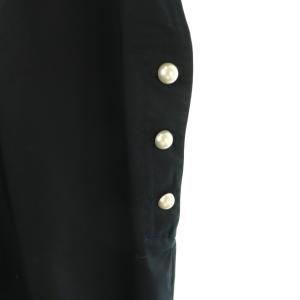 MUVEIL パールチノサロペットジャンパースカート ワンピース ロング 38 ネイビー /DO OS