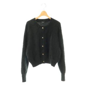 フォックスカシミヤカーディガン ニット 長袖 ブラック /DO OS