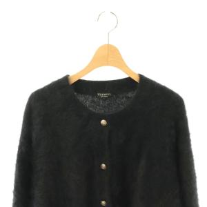VERMEIL par iena フォックスカシミヤカーディガン ニット 長袖 ブラック /DO OS
