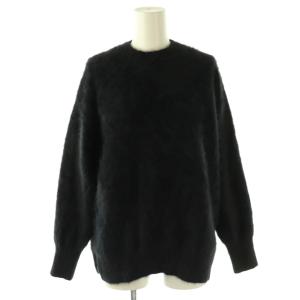 24AW フォックスカシミヤクルーネックニット セーター ブラック /DO OS