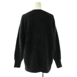 UNITED ARROWS 24AW フォックスカシミヤクルーネックニット セーター ブラック /DO OS