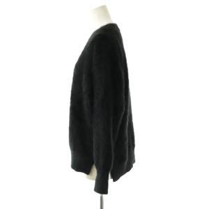 UNITED ARROWS 24AW フォックスカシミヤクルーネックニット セーター ブラック /DO OS