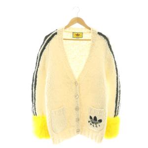 ×adidas ロゴ カーディガン XS アイボリー 713001