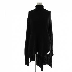 編み上げ リブニット セーター ウール 2 ダークグレー YJ-K04-181