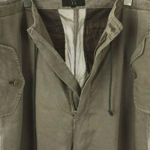 Y's ヨウジヤマモト KI-FOUR POCKETS LACE P ワイドパンツ ドロスト 2 グレー /ES