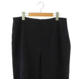 JIL SANDER ウール スカート ロング 40 ネイビー /HK OS