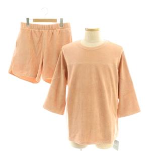 パイルセットアップ ルームウェア ナイトウェア プルオーバー ショートパンツ M コーラル /DF OS