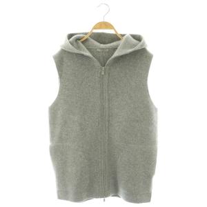 23AW CHELSEA VITA ベスト ニット フード ジップアップ ウール カシミヤ混 38 グレー