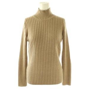 24AW ウールベーシックリブハイネックプルオーバーニット セーター 長袖 F ベージュ /DO OS