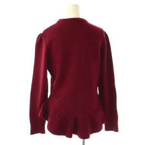 BORDERS at BALCONY CASHMERE PEPLUM KNIT ニット セーター 長袖 カシミヤ 38 レッド /HK OS
