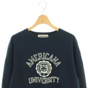 L'Appartement College C/N Sweat スウェット プルオーバー 長袖 ネイビー /HK OS