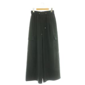 24AW WOOL CARGO カーゴパンツ ワイド イージー 36 ブラック /CX OS
