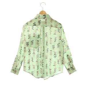 MARNI リネンシャツ 長袖 36 ミントグリーン ピンク ブラック /DO OS