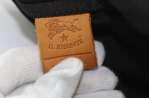 IL BISONTE トートバッグ ハンドバッグ キャンバス ブラック /YO32