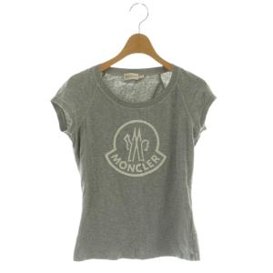 ロゴ 半袖Tシャツ カットソー S グレー ホワイト /ES OS