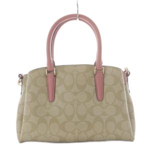 COACH ハンドバッグ ショルダーバッグ 2way シグネチャー PVC ベージュ F29434 /YO31