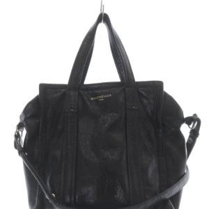 BALENCIAGA 2way レザー バザールショッパー XS ブラック 452458