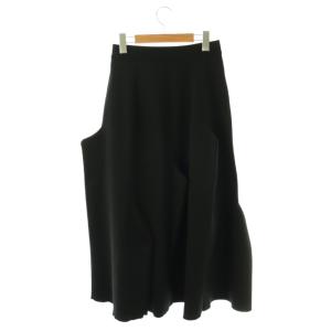 ENFOLD FLARE DRAPE SKIRT スカート ニット ロング フレア 36 黒 /NR OS