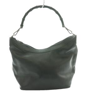 バンブーハンドルハンドバッグ ワンショルダー 黒 ブラック /SS OS OH