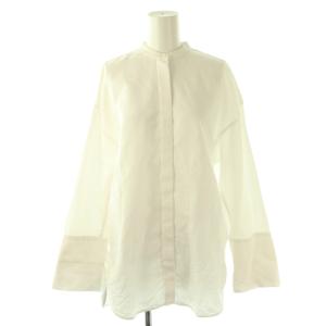 長袖シャツ バンドカラー 38 ホワイト /ES OS