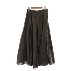 mizuiro ind mizuiroind コットン フレアスカート ロング グレー /DF OS
