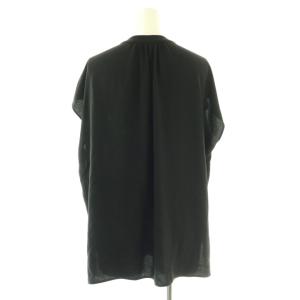 theory luxe 25SS FLOW LITZY BLOUSE ブラウス プルオーバー フレンチスリーブ 40 ブラック