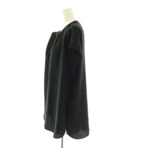 theory luxe 25SS FLOW LITZY BLOUSE ブラウス プルオーバー フレンチスリーブ 40 ブラック