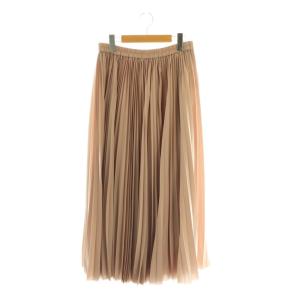 23SS Refined Pleats 2 Pilil プリーツスカート ロング 40 ピンクベージュ