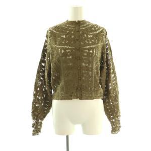ラブークル LA BOUCLE 24AW バテンレースブラウス 長袖 カーキ /HK OS